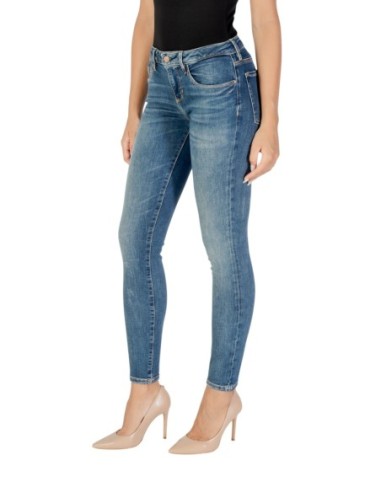 Jeans bleu Guess femme effet usé