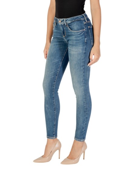 Jeans bleu Guess femme effet usé