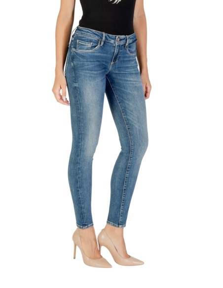 Jeans bleu Guess femme effet usé