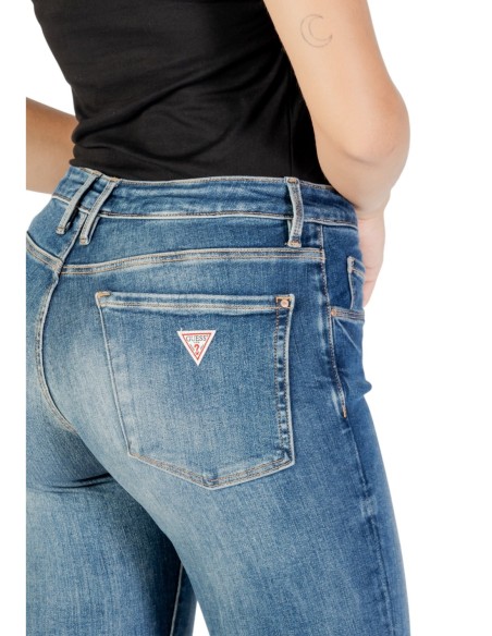 Jeans bleu Guess femme effet usé