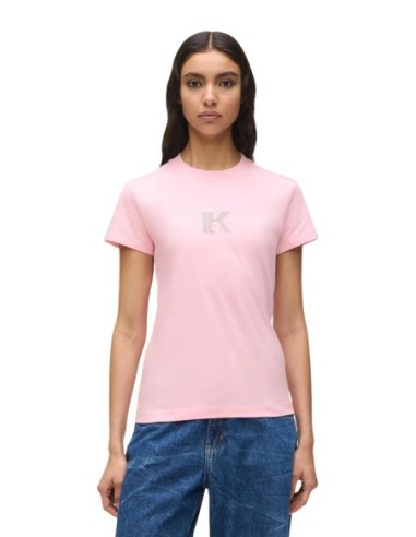 T-shirt rose Karl Lagerfeld Jeans femme