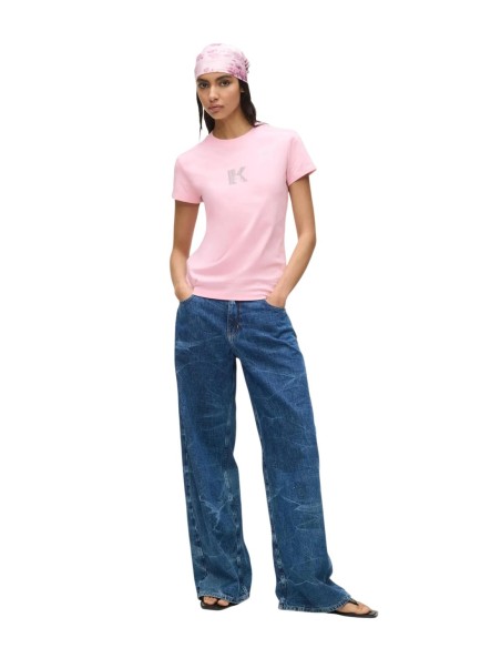 T-shirt rose Karl Lagerfeld Jeans femme