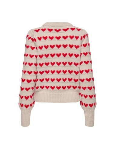 Pull beige imprimé | Jacqueline De Yong