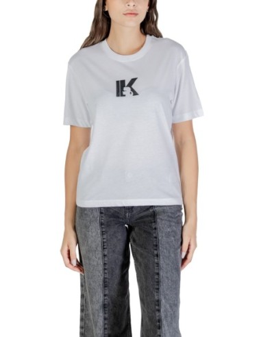 T-shirt blanc imprimé Karl Lagerfeld Jeans femme
