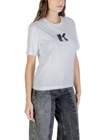 T-shirt blanc imprimé Karl Lagerfeld Jeans femme