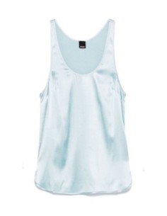 Débardeur bleu azur soie Pinko femme