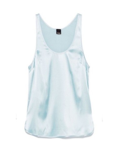 Débardeur bleu azur soie Pinko femme