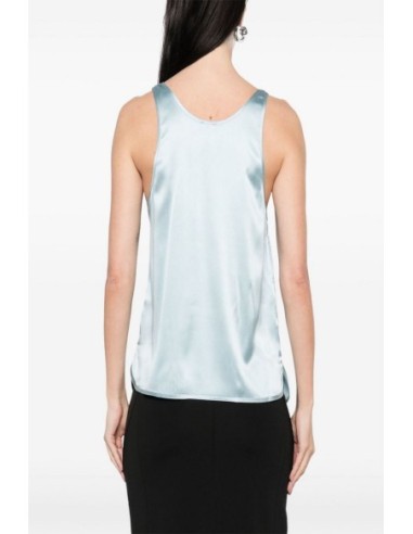 Débardeur bleu azur soie Pinko femme
