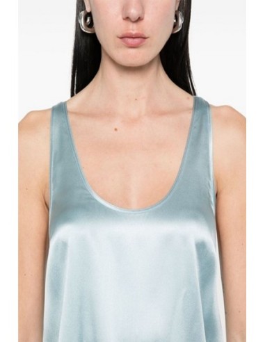 Débardeur bleu azur soie Pinko femme