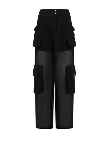 Pantalon noir multi-poches Pinko femme