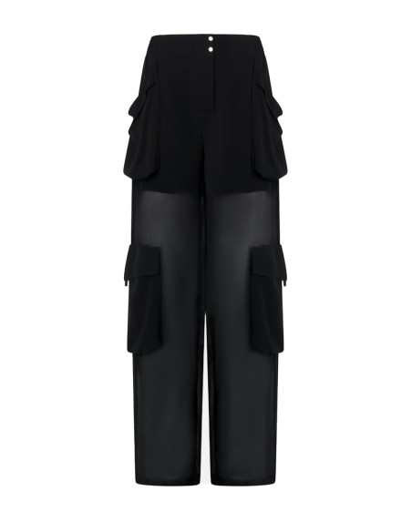 Pantalon noir multi-poches Pinko femme