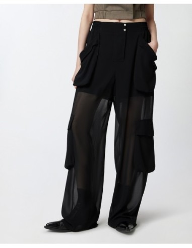 Pantalon noir multi-poches Pinko femme