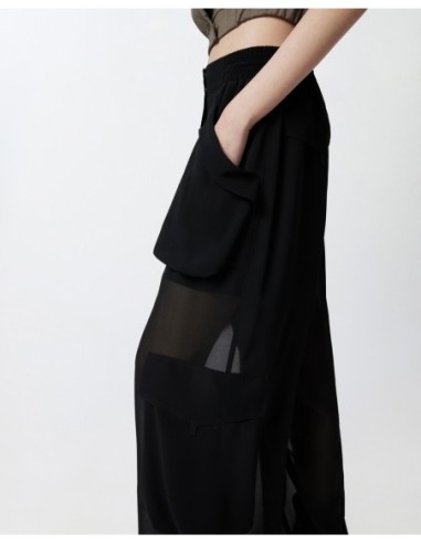 Pantalon noir multi-poches Pinko femme