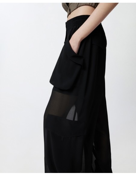 Pantalon noir multi-poches Pinko femme