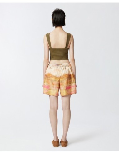 Top vert lin Pinko femme