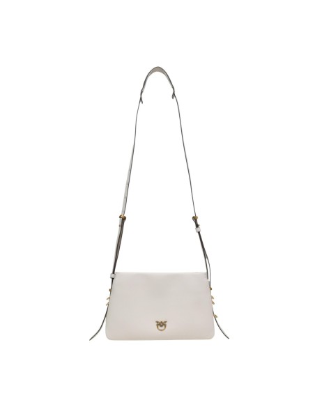 Sac bandoulière cuir blanc Pinko femme