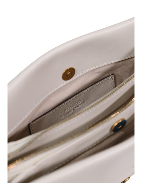 Sac bandoulière cuir blanc Pinko femme