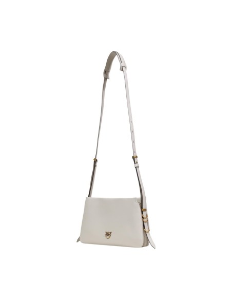 Sac bandoulière cuir blanc Pinko femme