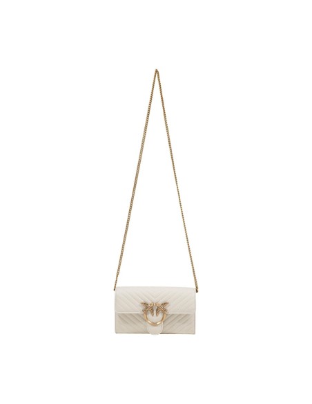 Sac blanc cuir Pinko bandoulière