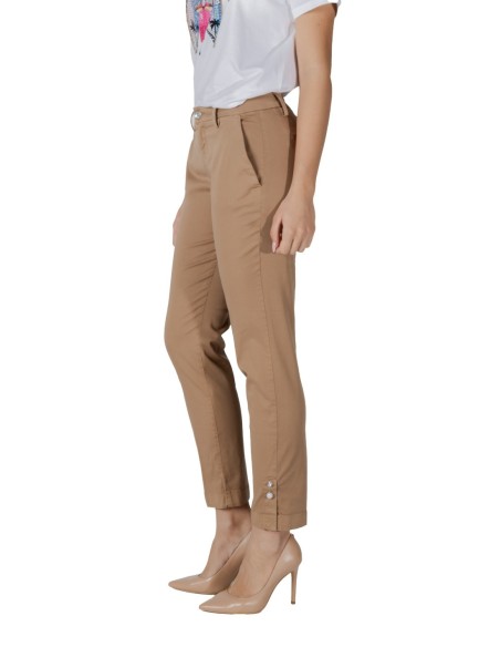 Pantalon beige coton stretch | Liu Jo