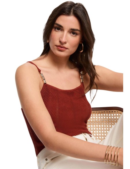 Débardeur femme orange Morgan