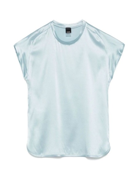 Blouse bleu azur soie Pinko femme
