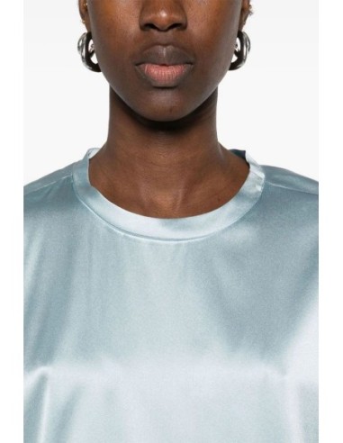 Blouse bleu azur soie Pinko femme