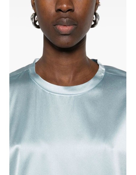 Blouse bleu azur soie Pinko femme