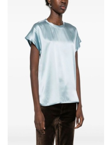 Blouse bleu azur soie Pinko femme