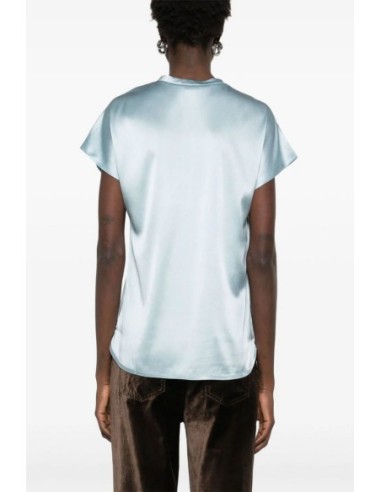 Blouse bleu azur soie Pinko femme