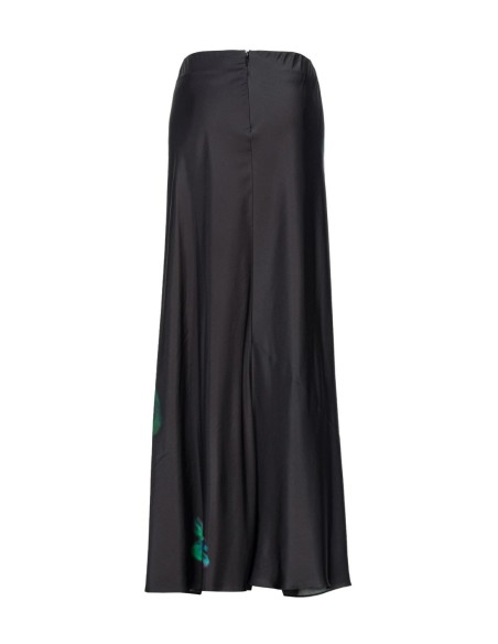Jupe florale noire Pinko femme