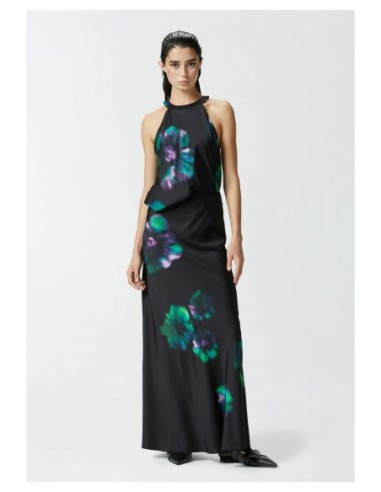 Jupe florale noire Pinko femme