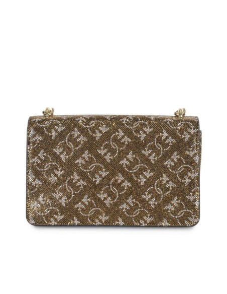 Sac marron cuir strass Pinko femme