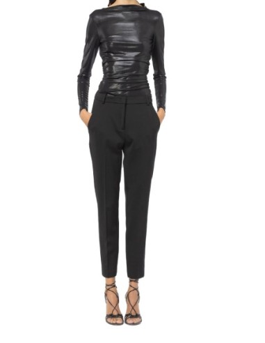Pantalon Pinko noir fluide raffine