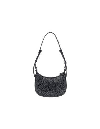 Sac à main cuir noir strass Pinko femme
