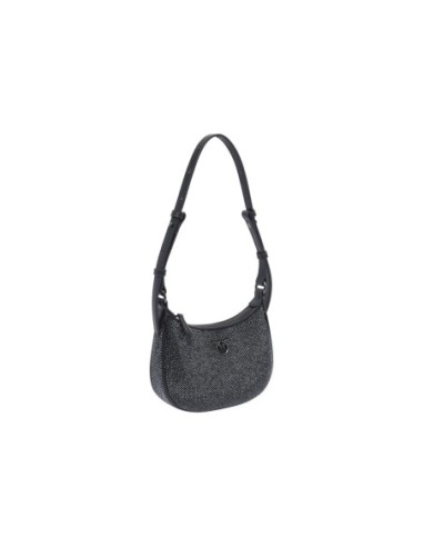 Sac à main cuir noir strass Pinko femme