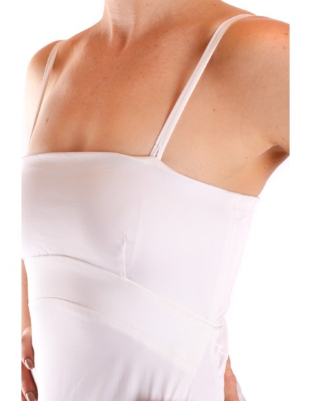 Robe blanche bretelles Pinko femme