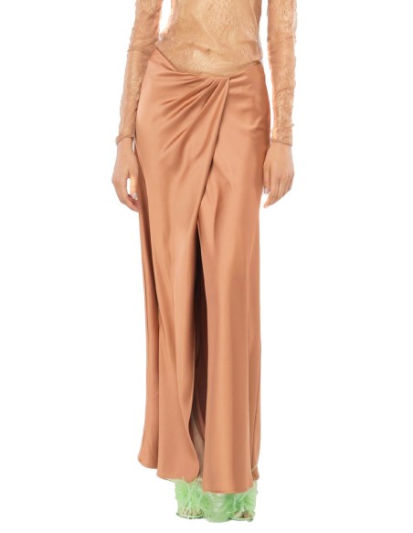 Jupe marron viscose Pinko femme
