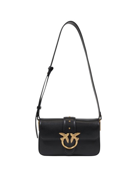 Sac bandoulière cuir noir Pinko femme
