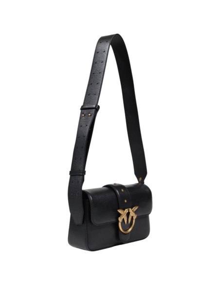 Sac bandoulière cuir noir Pinko femme