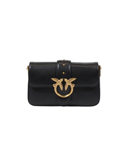 Sac bandoulière cuir noir Pinko femme