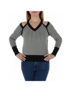 Pull noir motif coloré Pinko femme