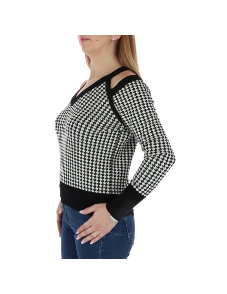 Pull noir motif coloré Pinko femme