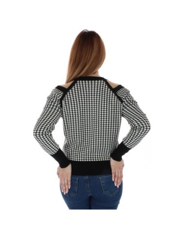 Pull noir motif coloré Pinko femme