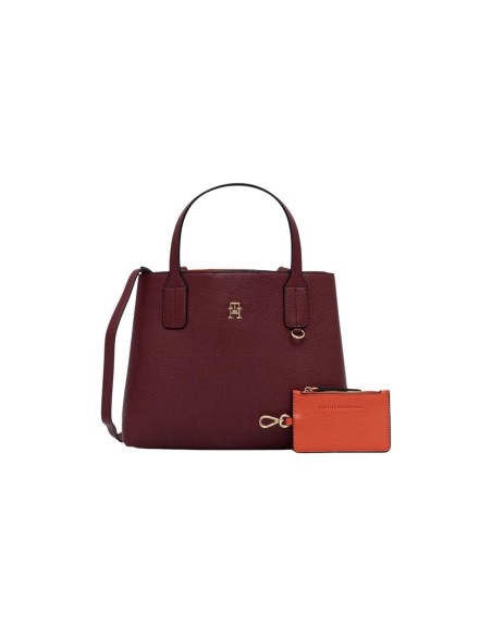 Sac à main bordeaux Tommy Hilfiger femme