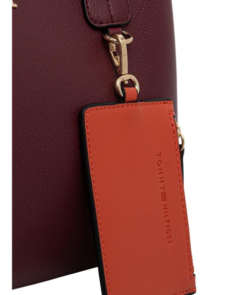 Sac à main bordeaux Tommy Hilfiger femme