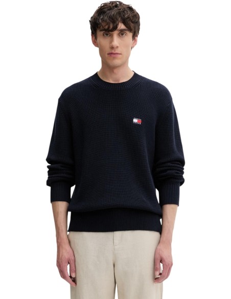 Pull Tommy Hilfiger bleu confort quotidien