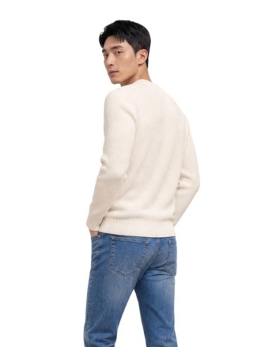 Pull Tommy Hilfiger blanc coton bio premium