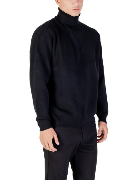 Pull homme Antony Morato noir col montant | choixmode.fr