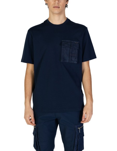 T-shirt homme Antony Morato bleu manches longues | choixmode.fr